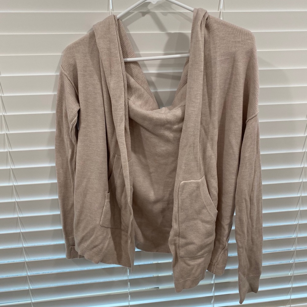Lululemon cream cabin yogi wrap sweater sz 12
